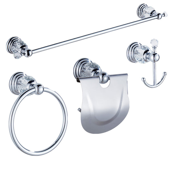 Antique Brass&Crystal Silver Chrome Bathroom