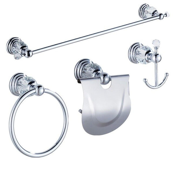 Antique Brass&Crystal Silver Chrome Bathroom