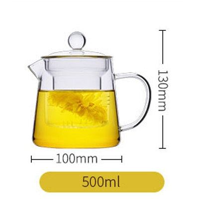 500 / 750 / 950ml Heat-resistant Glass Teapot