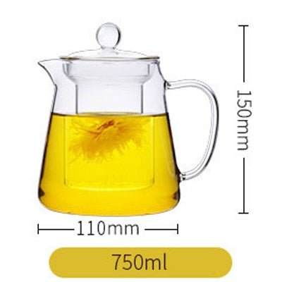500 / 750 / 950ml Heat-resistant Glass Teapot