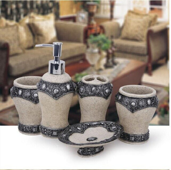 European Mediterranean resin bathroom set