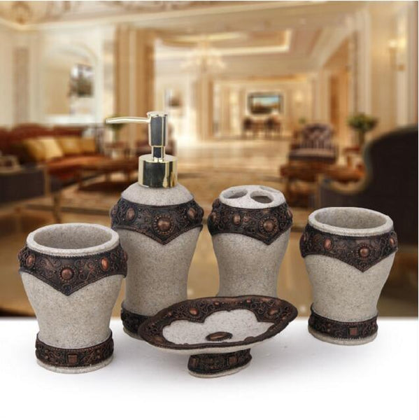 European Mediterranean resin bathroom set