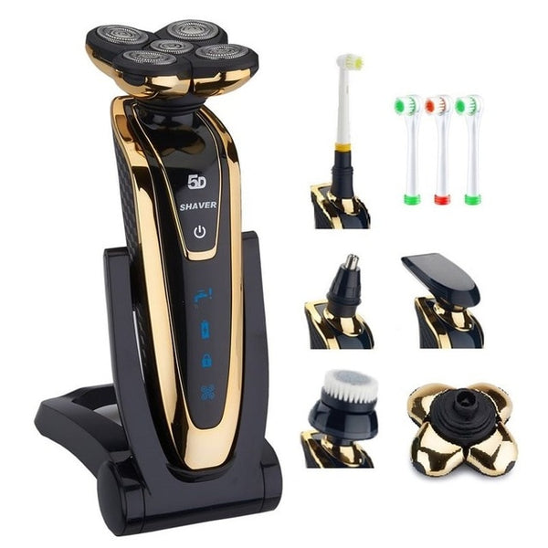 5 blade Shaver set rechargeable cleaning
