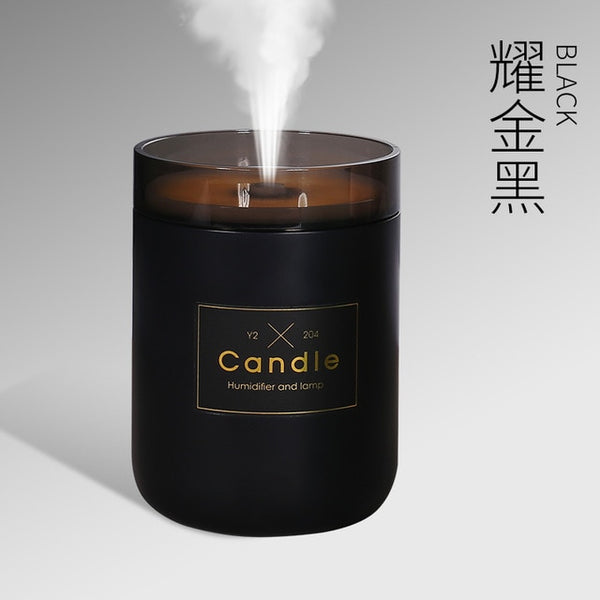 280ML Ultrasonic Air Humidifier Candle Romantic Soft Light USB