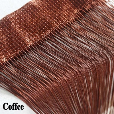 300x260cm Solid color Curtains Stripe White
