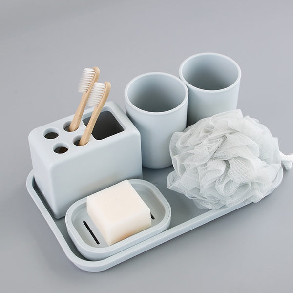 Bathroom set/Tumblers/Portable Soap Dishes/Portable Soap Dispensers/Toothbrush