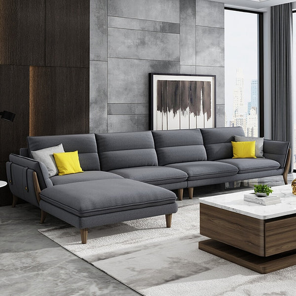 Fabric sectional Sofa set Modern Style with Chaise Lounge for living room Removable and Washable