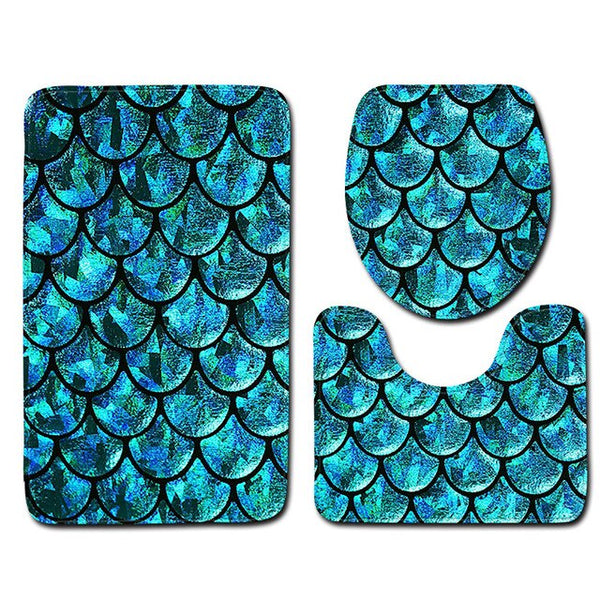 New 3pcs Non-Slip Bath Mat Bathroom Kitchen Carpet
